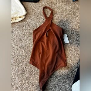 Halter cross bodysuitt